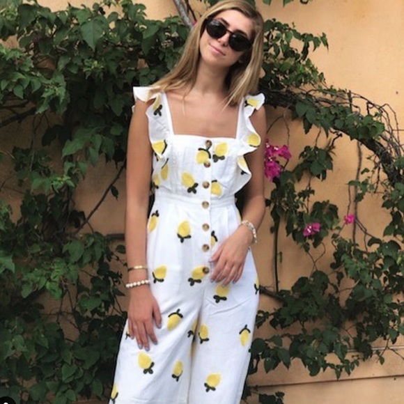 Anthropologie Red Carter Allison Lemon Jumpsuit - Picture 6 of 11